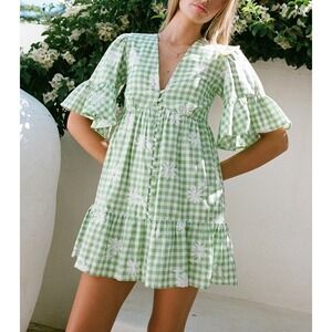 SABO SKIRT Twyla Babydoll Gingham‎ Dress